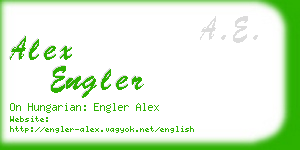 alex engler business card